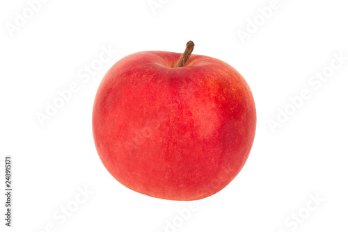 Red natural Apple, isolated, on white background