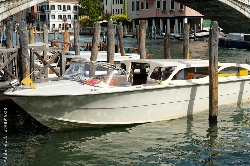 Venice Italy taxi boat