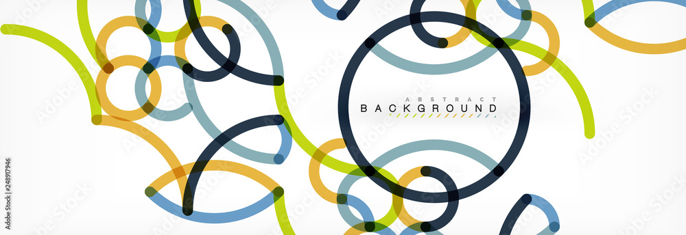 Curly wave lines abstract background design, transparent color lines on gray Curly wave lines abstract background design, transparent color lines on gray