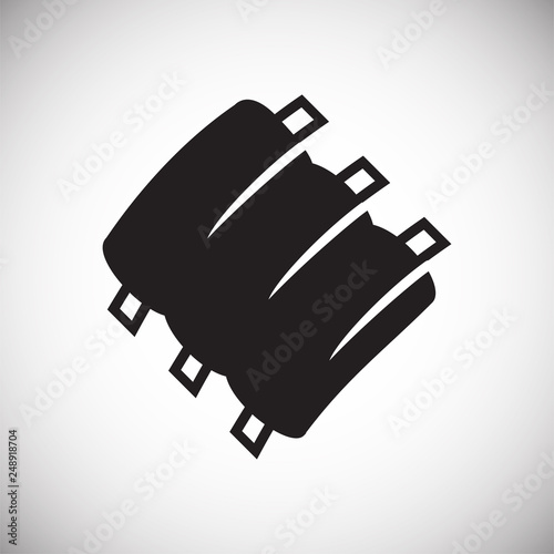 Meat icon on white background for graphic and web design, Modern simple vector sign. Internet concept. Trendy symbol for website design web button or mobile app