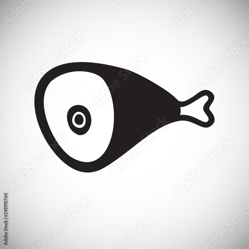 Meat icon on white background for graphic and web design, Modern simple vector sign. Internet concept. Trendy symbol for website design web button or mobile app