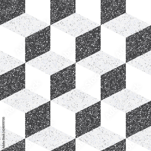 Small geometric texture of the treated stones and pebbles. Seamless pattern f...