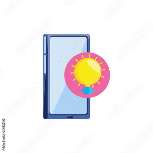smartphone device with light bulb