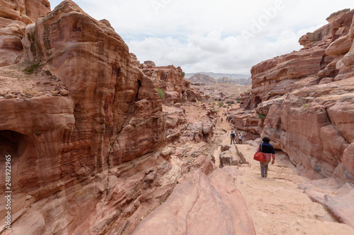 PETRA/JORDAN - April 2018: Way from Petra to Monastery © arkady_z