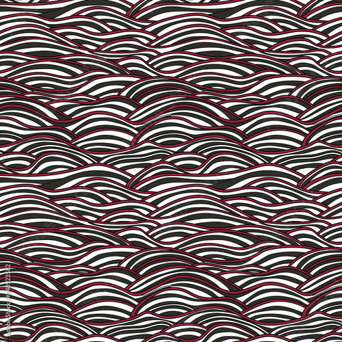 Abstract waves seamless pattern..