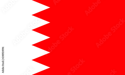 Bahrain vector flag. Manama