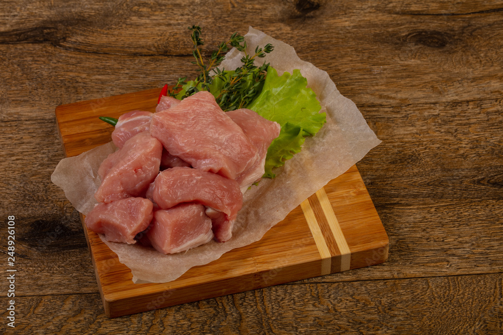 Raw pork meat for roast