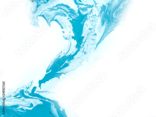 Blue abstract art hand painted background.