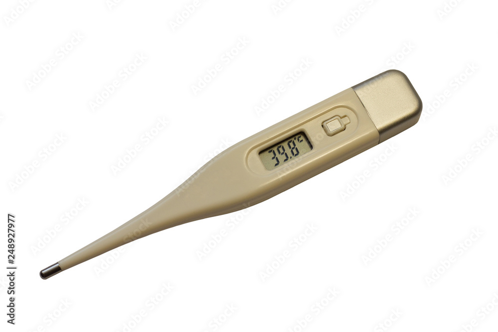 Electronic thermometer isolated on white background. Electronic thermometer isolated on white background.