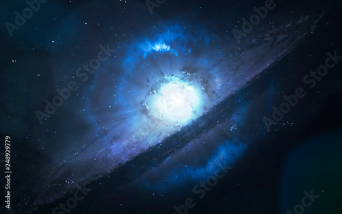 Fototapeta Naklejka Na Ścianę i Meble -  Black hole. Wormhole. Science fiction art. Elements of this image furnished by NASA
