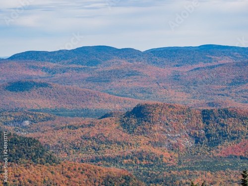 Aerial view of Mont-Tremblant National Park in fall color