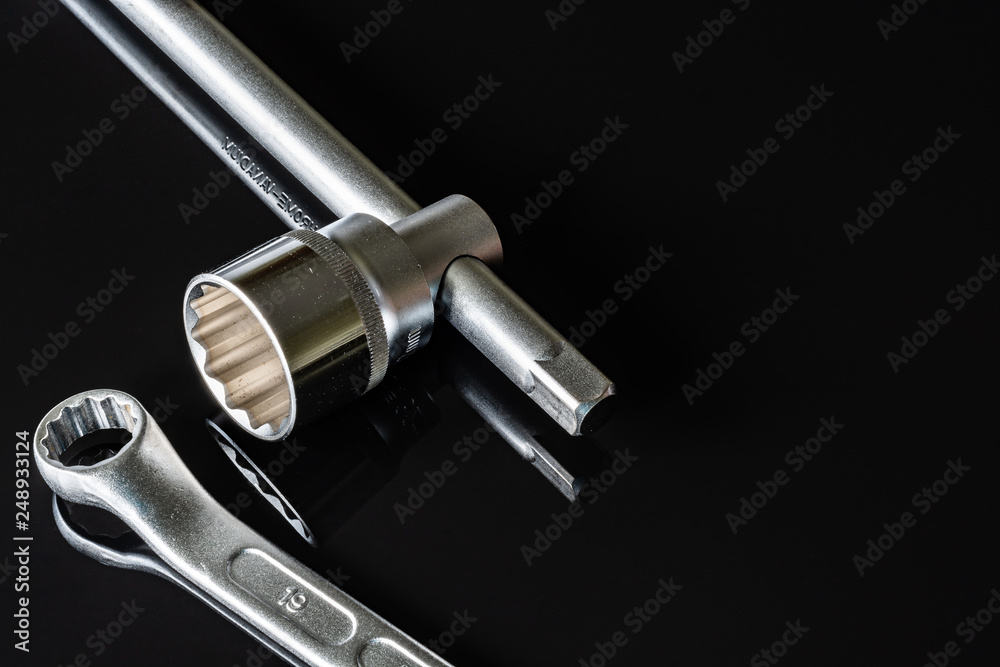 Screws, washers, nuts, keys for loosening and tightening Screws, washers, nuts, keys for loosening and tightening