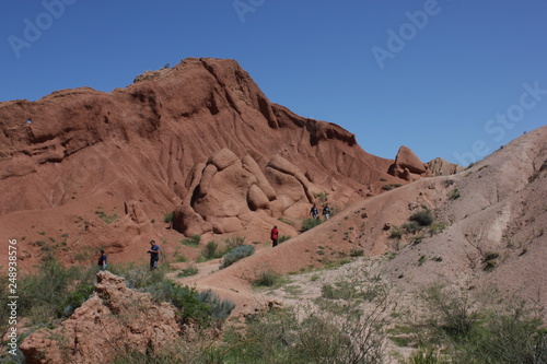 red sand mountains