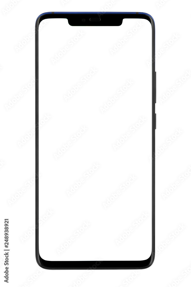 Smart phone with blank screen isolated on white background, clipping path Smart phone with blank screen isolated on white background, clipping path