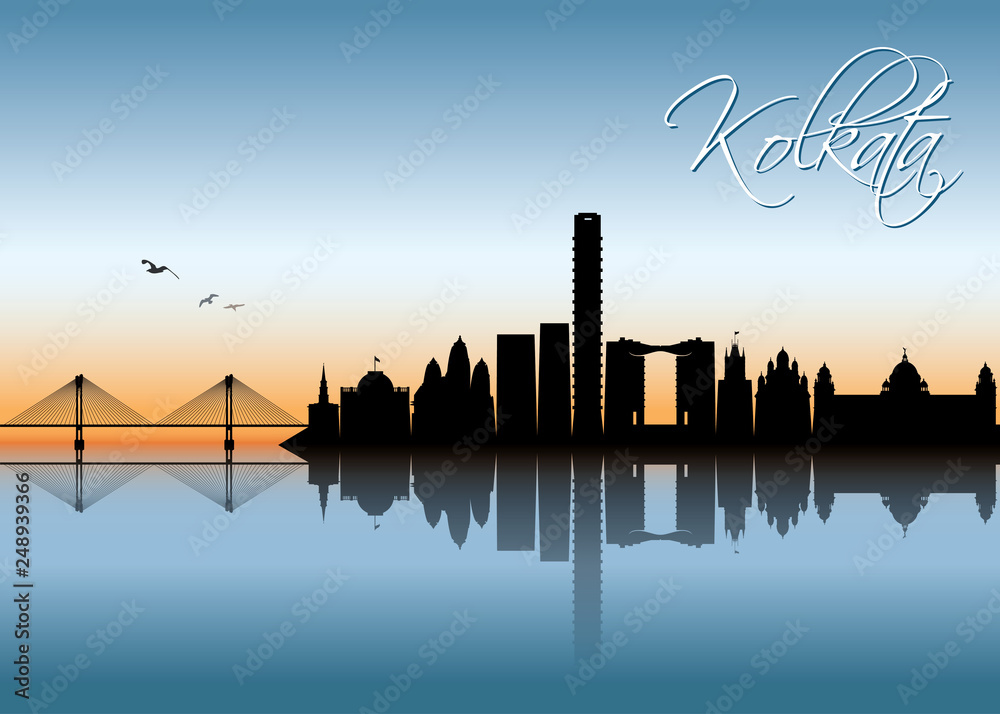 Fototapeta premium Skyline Kolkata - Indie