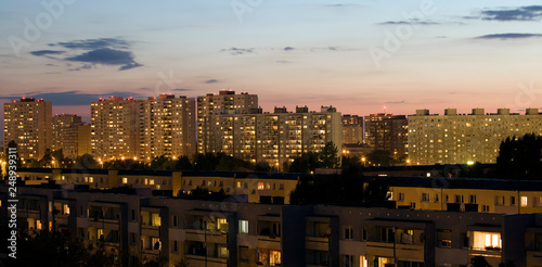 Photography Postmodern buildings of a housing estate.