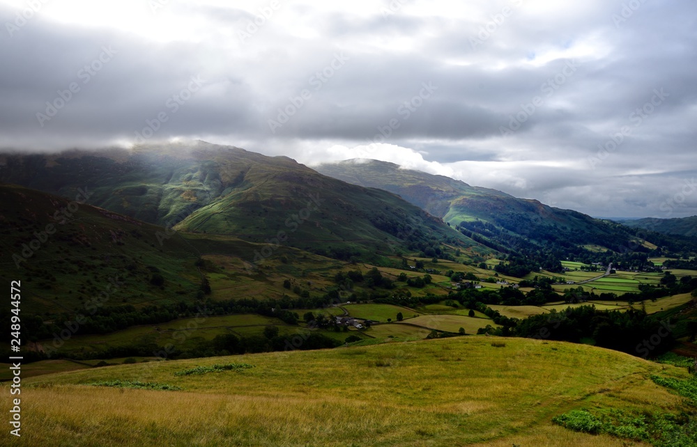 Fototapeta premium Dark clouds over Grassmere