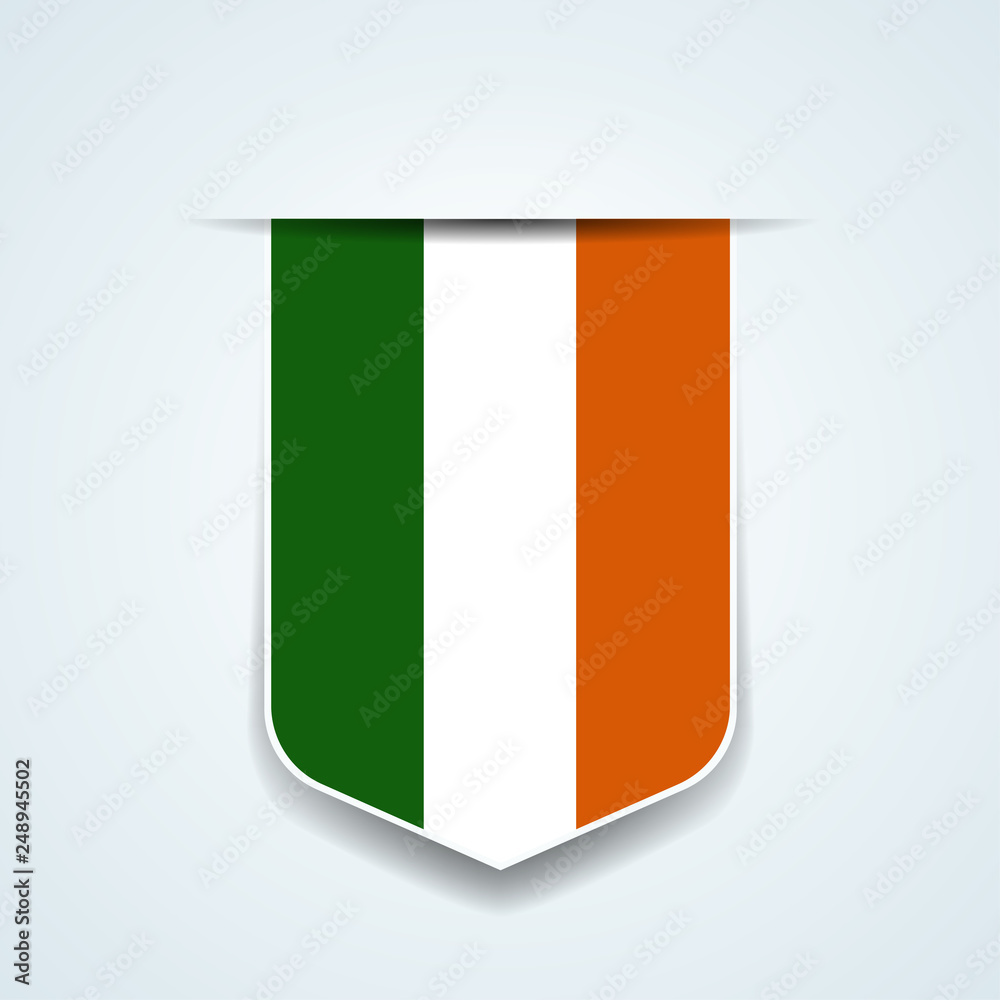 Ireland flag shield