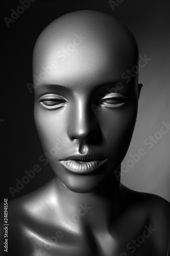 plastic mannequin in black and white edition