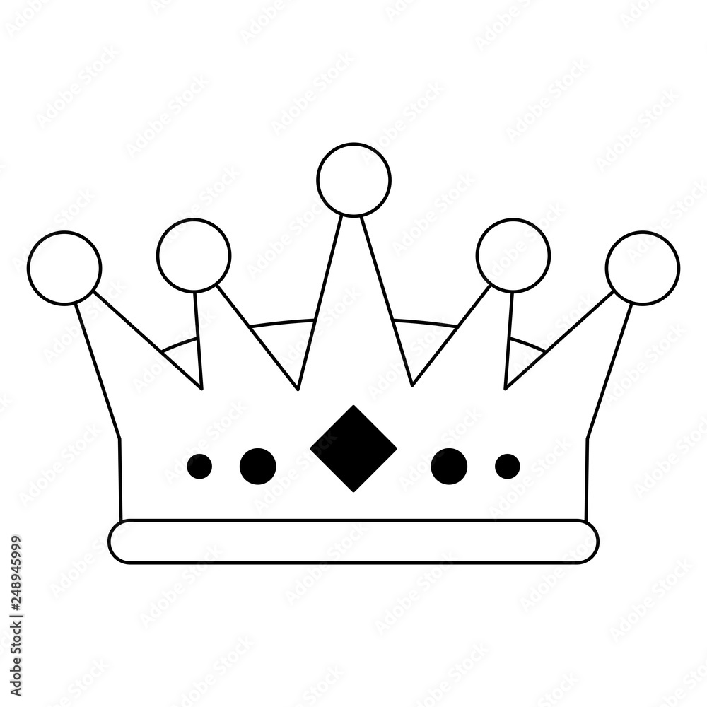 King queen crown symbol black and white Векторный объект Stock | Adobe Stock