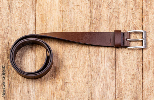 Stylish leather belt photo