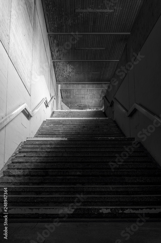 Passage stairways in low light