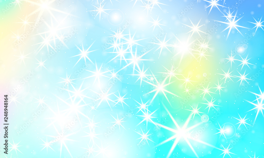 Unicorn rainbow background. Holographic sky Unicorn rainbow background. Holographic sky