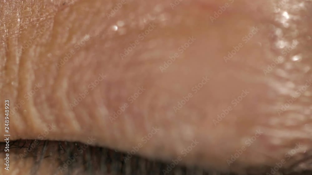 Macro Close-up eye blinking. Slow Motion, 180 fps. Young Woman is opening and closing her beautiful eye. Macro Close-up eye blinking. Slow Motion, 180 fps. Young Woman is opening and closing her beautiful eye.