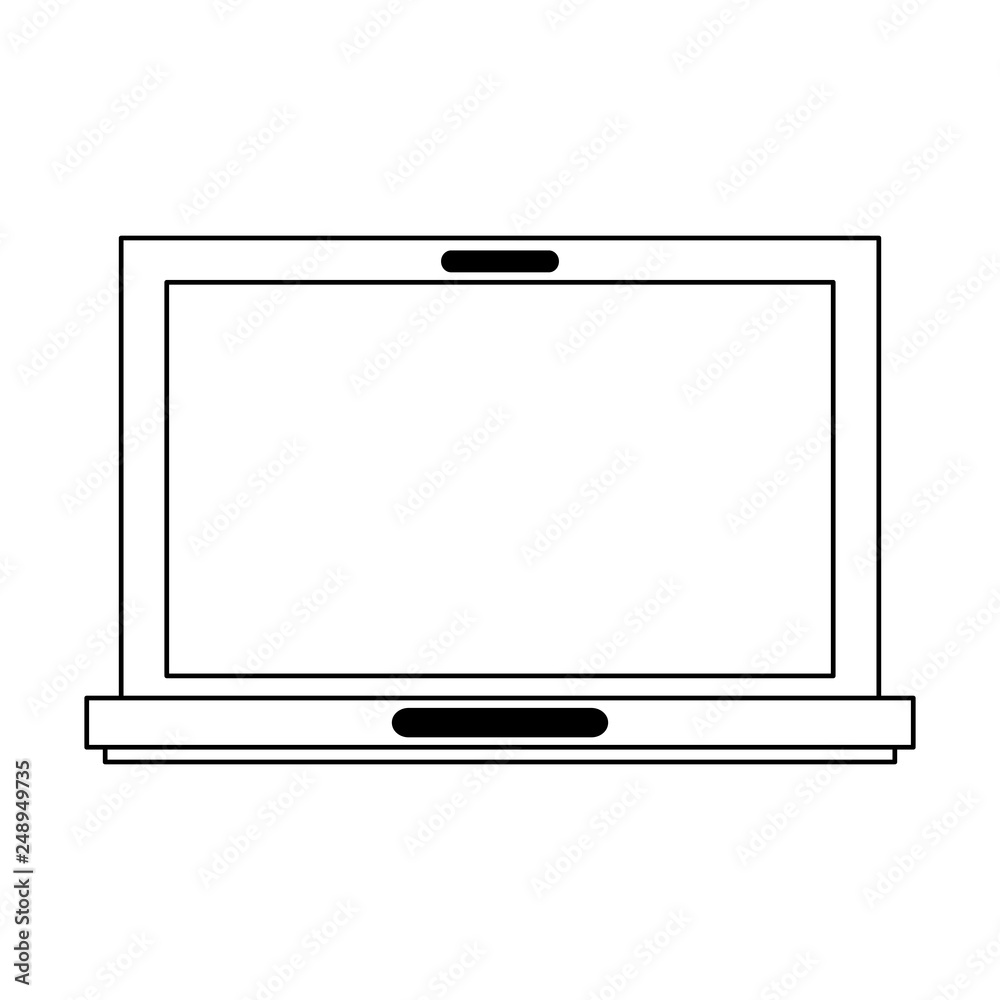 laptop computer tehnology symbol black and white laptop computer tehnology symbol black and white