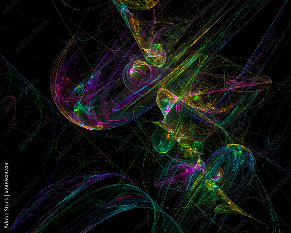 Fototapeta premium digital abstract fractal, fantasy design dark, artistic