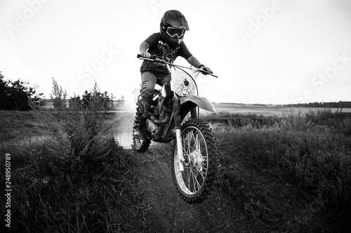 boy on dirt bike