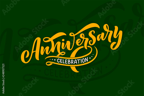 Lettering for Party invitation. 50 years anniversary celebration. Vector design concept. Greeting card template. Wedding ceremony.