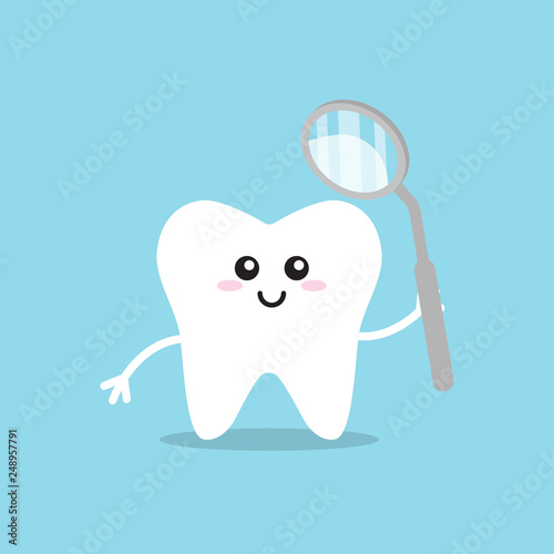 Healthy tooth icon. Oral dental hygiene