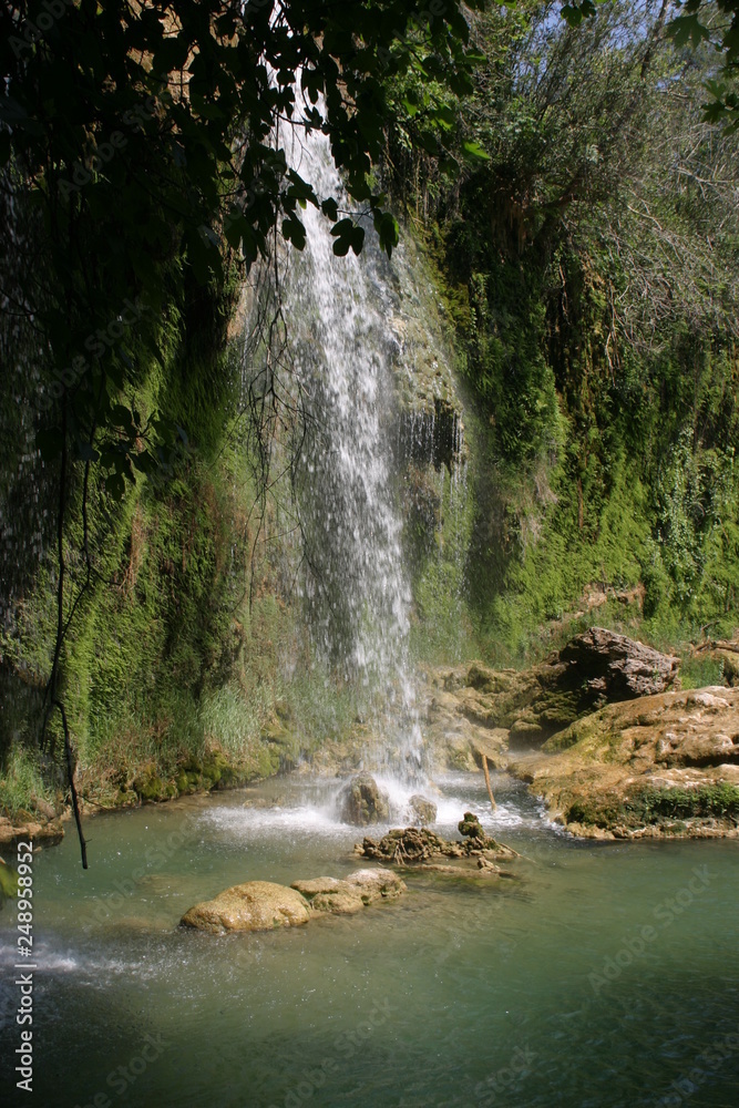 Duden waterfalls on Mediterranean sea coast, Antalya, Turkey Duden waterfalls on Mediterranean sea coast, Antalya, Turkey