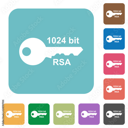 1024 bit rsa encryption rounded square flat icons