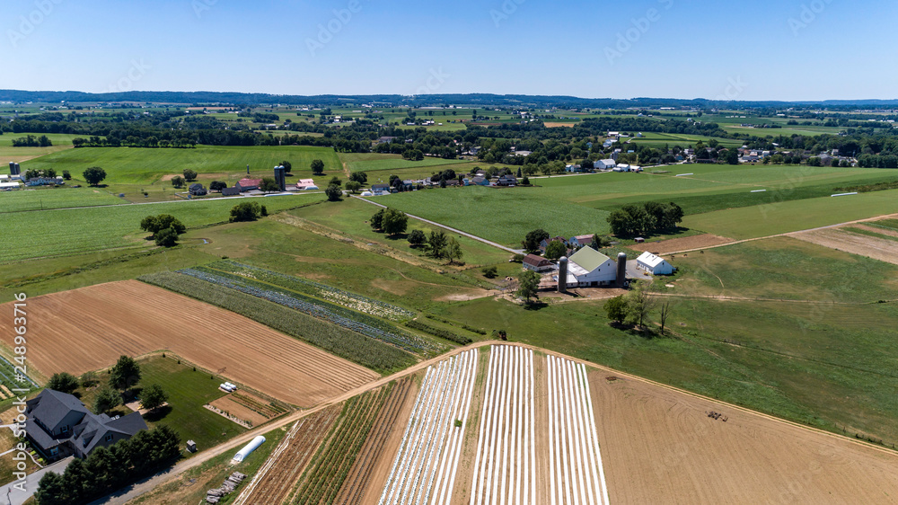Amish Farm Lands from Above 25