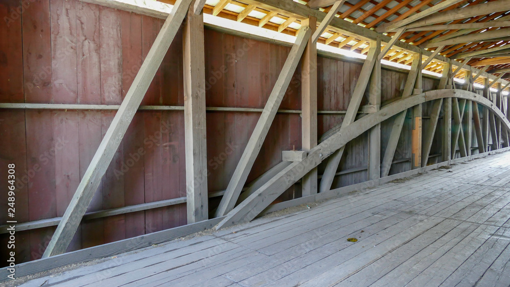 Covered Bridge with Burr Arch Trusses 1 Covered Bridge with Burr Arch Trusses 1