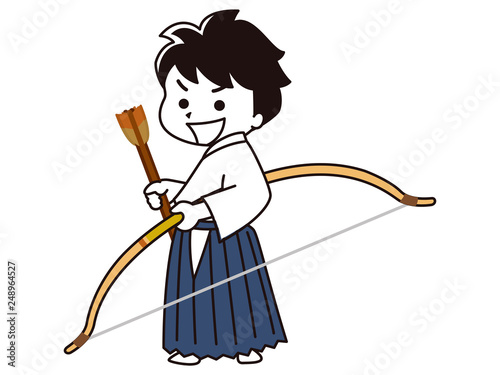 弓道家の男性