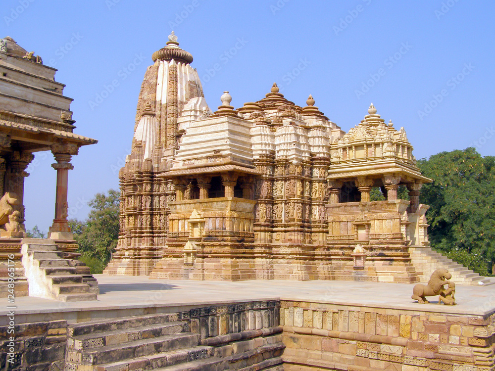 Old Erotic Temple in Khajuraho, Madhya Pradesh,