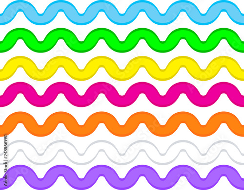 Vector eps8 ric rac in 7 colors.