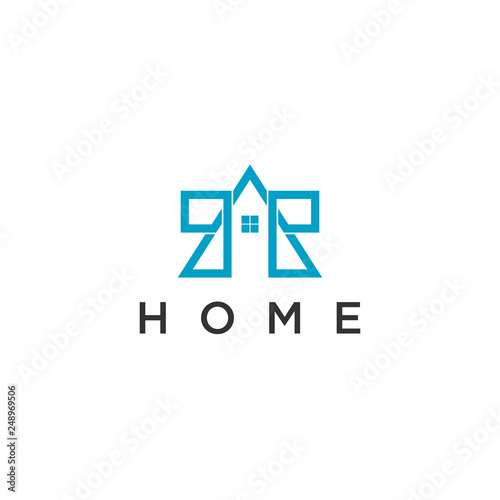 The Combination of House Roofs And Horizontal Lines That Form a Logo.