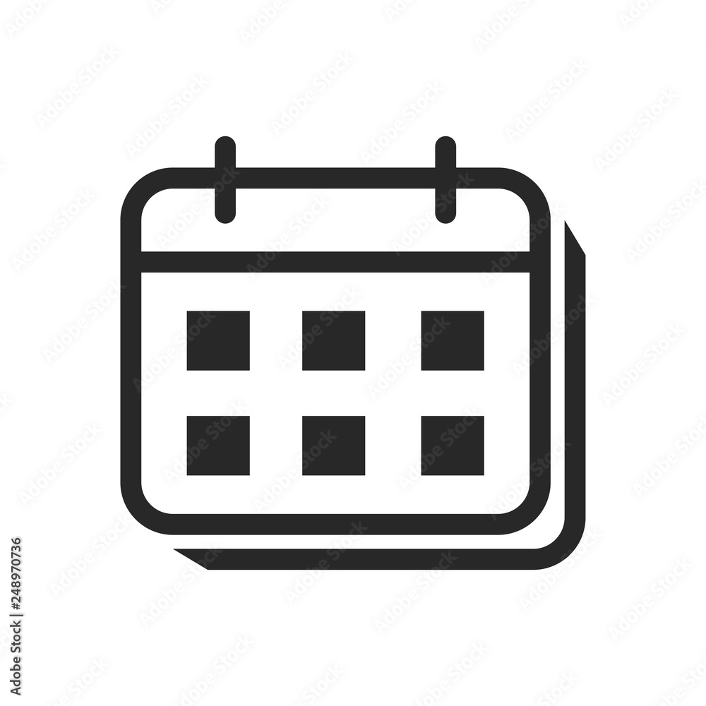 Calendar icon vector, date sign Calendar icon vector, date sign