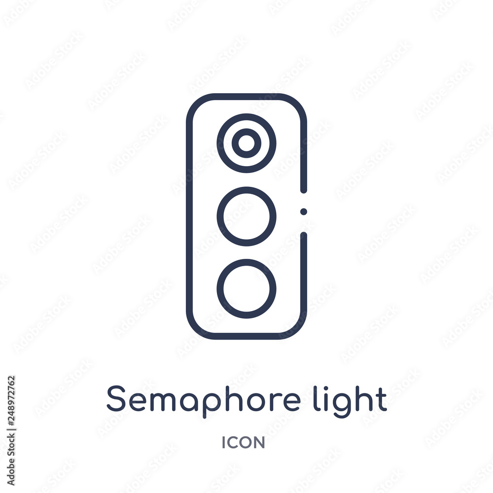 semaphore light icon from tools and utensils outline collection. Thin line semaphore light icon isolated on white background. semaphore light icon from tools and utensils outline collection. Thin line semaphore light icon isolated on white background.