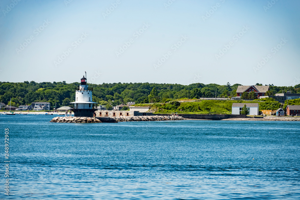 The Bug Light Lighthouse in South Portland, Maine
