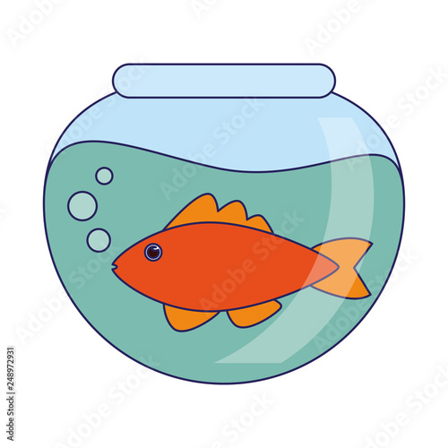 Fish in crystal bowl