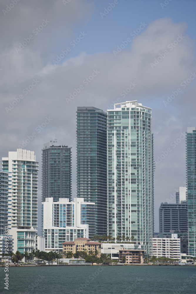 Miami architecture on Biscayne Bay