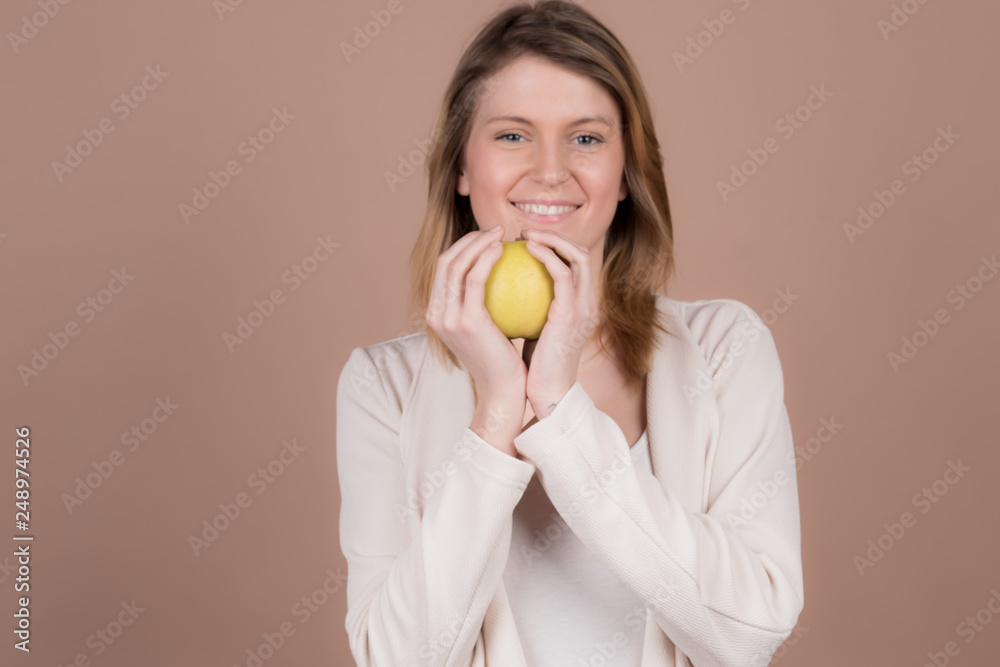girl with an apple girl with an apple