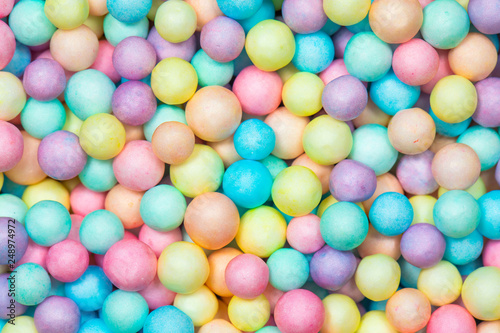 Colorful bright background, multi-colored balls. Sweet nice background candy. © miami2you