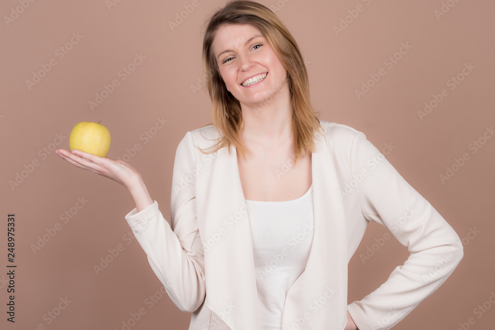 girl with an apple girl with an apple
