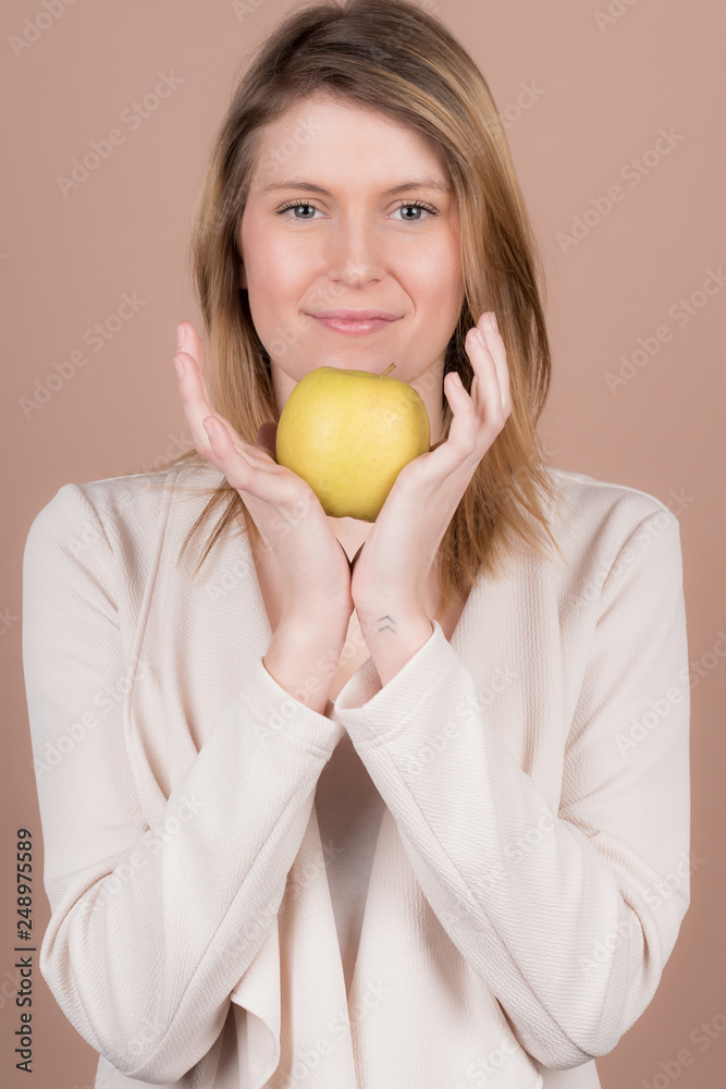girl with an apple girl with an apple